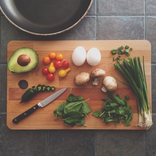 Ingredients laid out on a kitchen counter